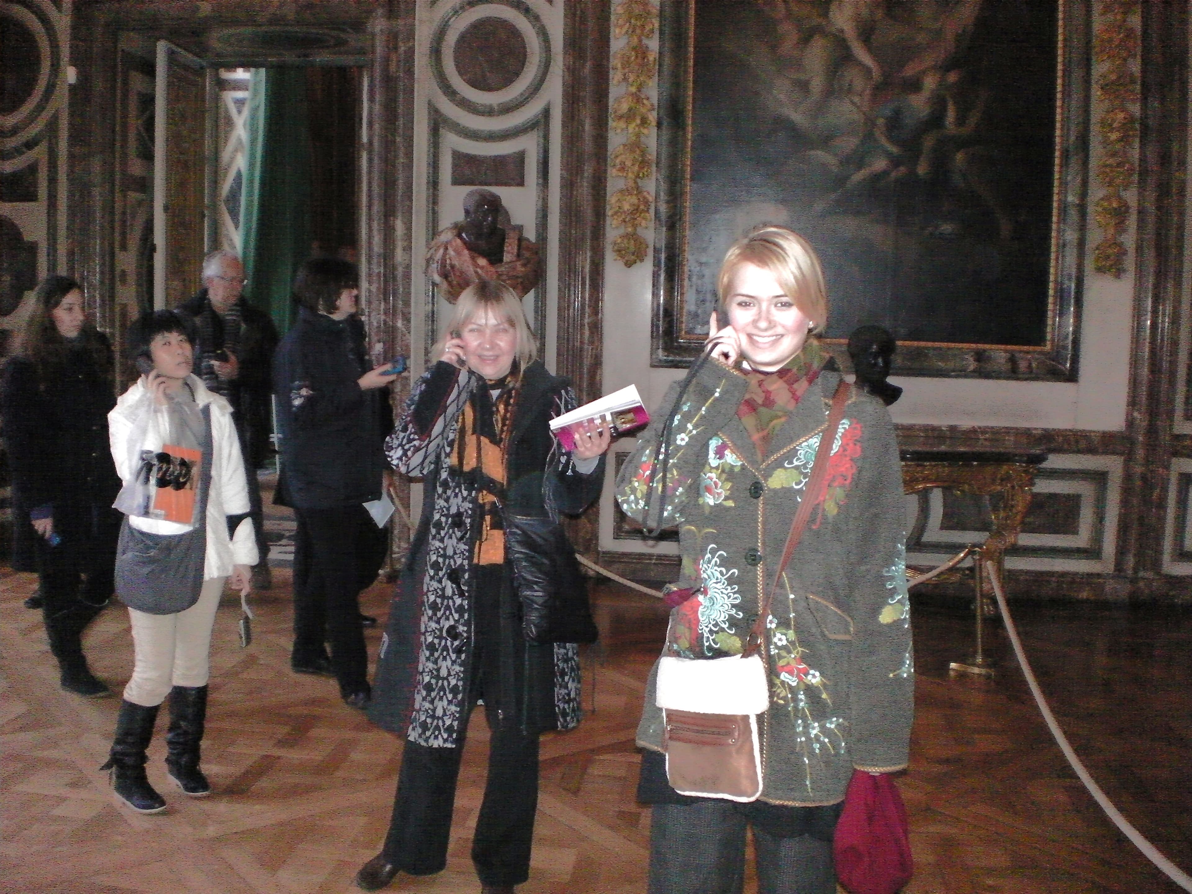 Victoria and her mom visiting Versailles