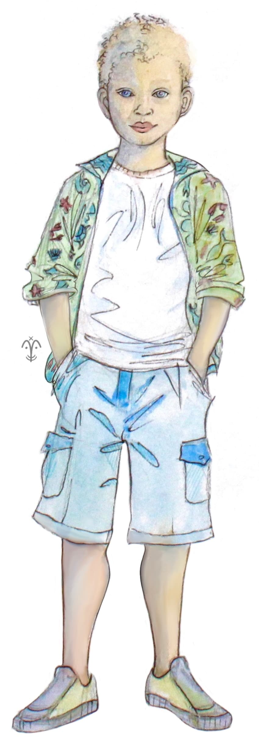 Full-body character illustration of Irvin